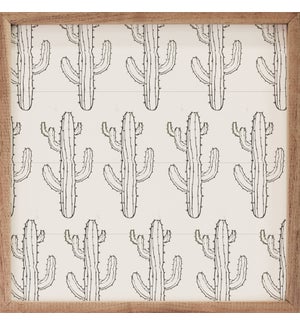 Pattern Cactus White
